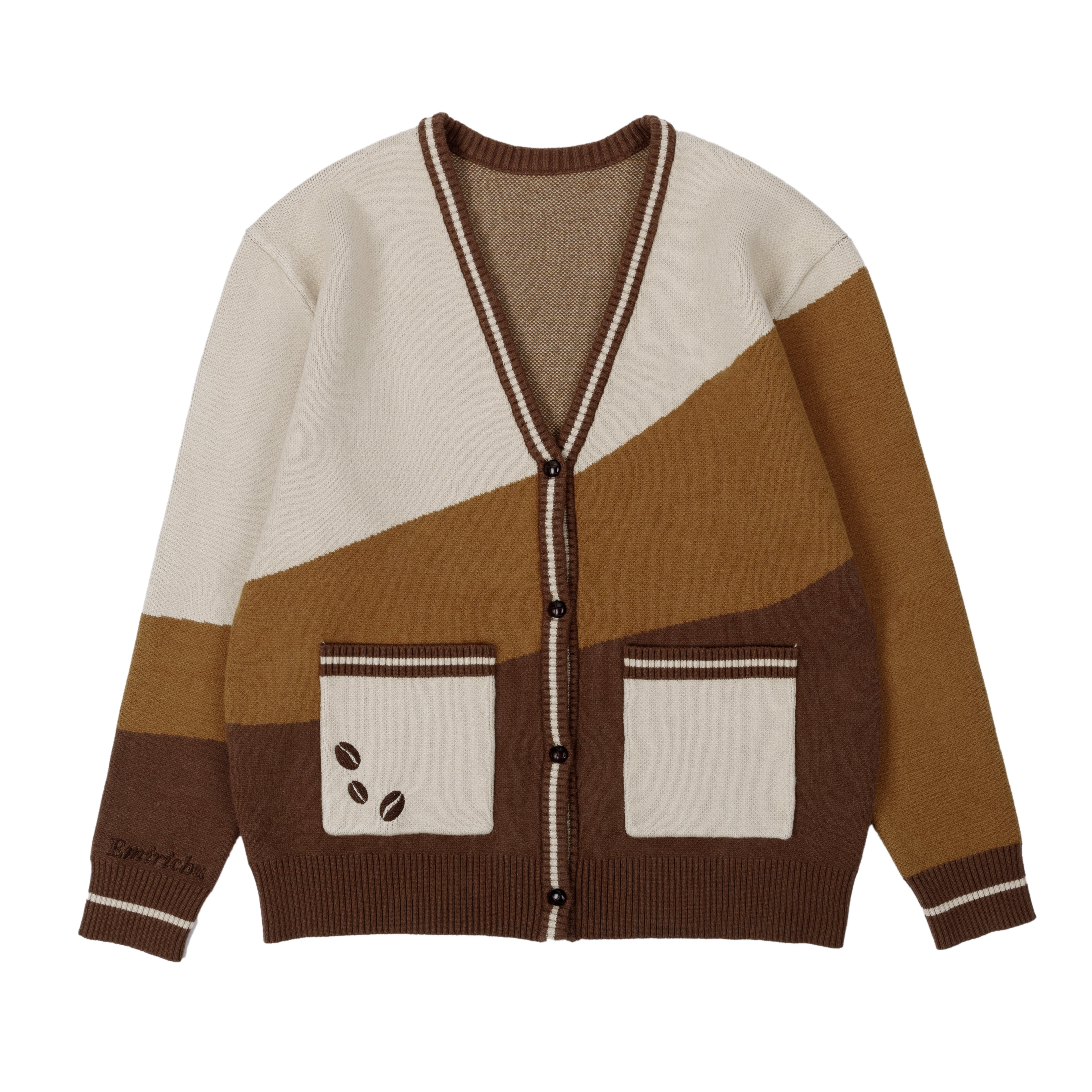 ◆DEINET◆ LAYER BUTTON CARDIGAN IN MOCHA KDBBC4S53112500F The Chunky Cardigan, Mocha - The Simple Folk Basics | Maisonette